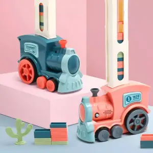 Automatic Domino Laying Train Set for Kids