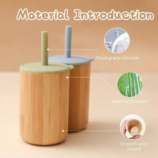 Bamboo Feeding Bowl, Spoon & Silicone Bowl