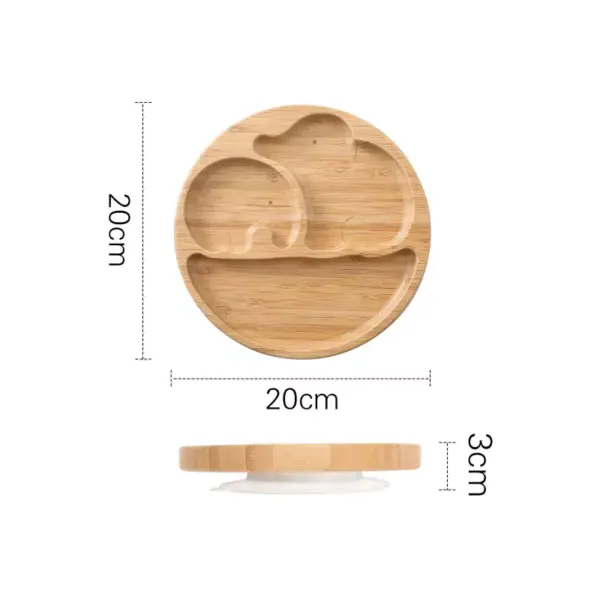 Wooden Baby Feeding Tableware Set