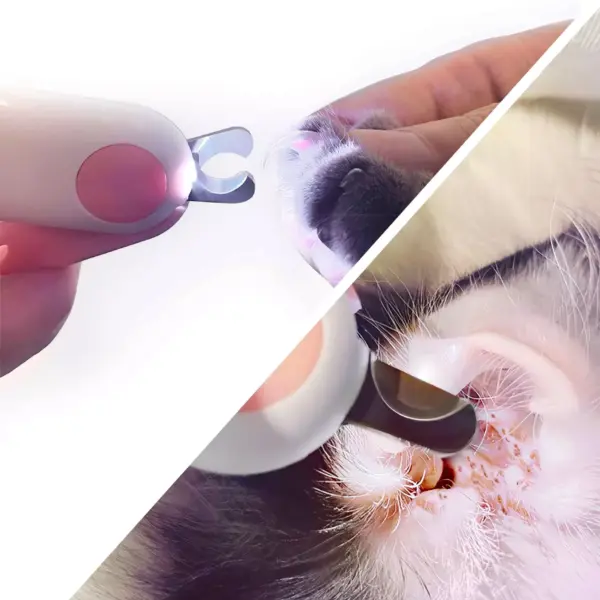 LED Pet Nail Clipper with Two Lighting Modes for Cats & Dogs