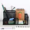 Stylish 3-Compartment Metal Pen Holder & Desk Organizer