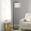 Elegant 62" Contemporary Metal Floor Lamp with LED Bulb and Footswitch, Black