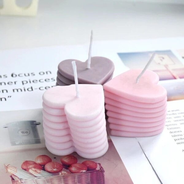 Heart-Shaped 3D Rotating Love Candle & Craft Mold