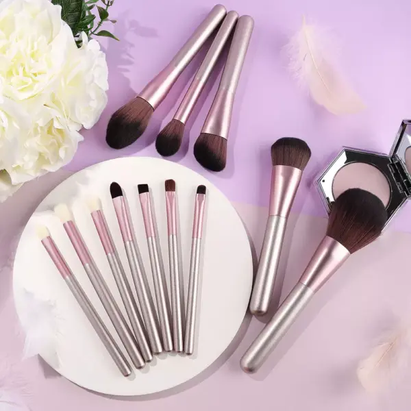 12 Pcs Grapes Purple Makeup Brush Set
