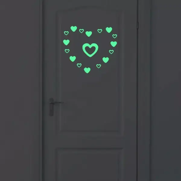 Glow-in-the-Dark Heart Wall Stickers