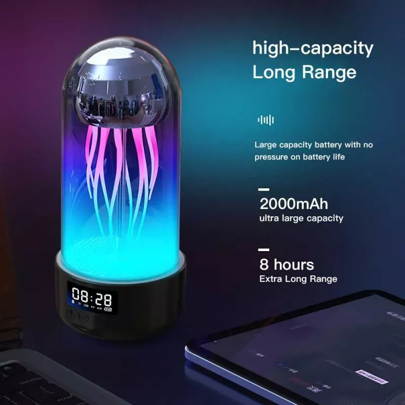 Creative Jellyfish Bluetooth Speaker with RGB Lighting and 2000mAh Battery