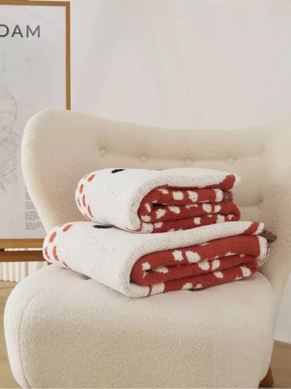 Bear Design Knitted Blanket