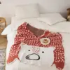 Bear Design Knitted Blanket
