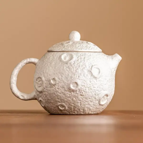Gilded Silver Ceramic Teapot