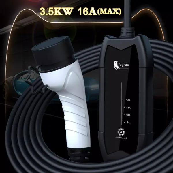 99489-3a0a5c.webp Portable EV Charger 16A, Level 2, 3.5kW, 11.5ft Cable, Home & On-the-Go