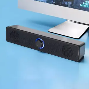 Compact Wired Bluetooth Stereo Speaker with High Volume for Multimedia Devices