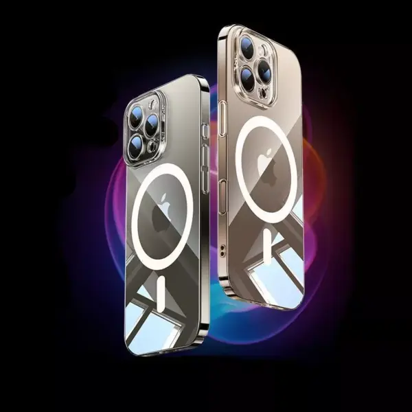 Transparent Magnetic Case for iPhone 16 Pro Max