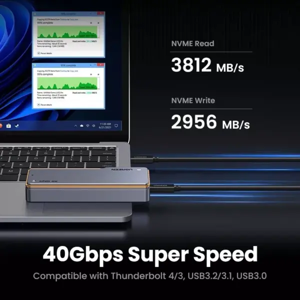 40Gbps USB4.0 M.2 NVMe SSD Enclosure