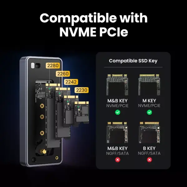 40Gbps USB4.0 M.2 NVMe SSD Enclosure