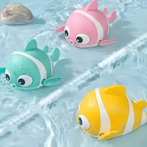 Popular Baby Bath Toy Clown Fish with Chain