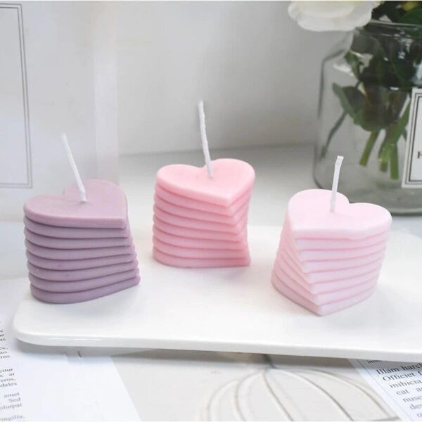Heart-Shaped 3D Rotating Love Candle & Craft Mold
