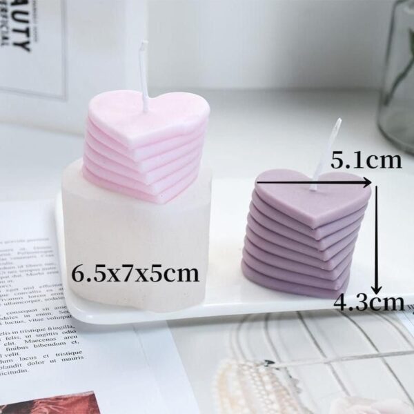 Heart-Shaped 3D Rotating Love Candle & Craft Mold