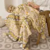 Bohemian Geometric Knitted Blanket