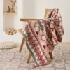 Bohemian Geometric Knitted Blanket