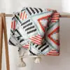 Bohemian Nordic Knitted Blanket