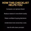 Smart Car Shopping Made Simple With AI | Digital Checklist Guide for Smarter Buying | Learn how to use ai to compare car options