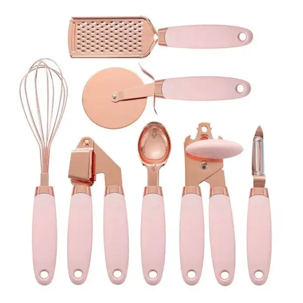 112573-d2326d.webp Elegant Rose Gold 7-Piece Kitchen Utensil Set with Silicone Handles