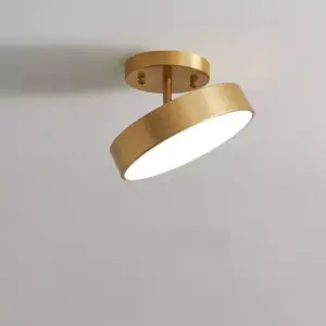 Elegant Copper Nordic Ceiling Light - Modern LED for Hallway, Aisle, and Balcony