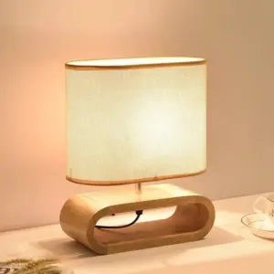 113174-c53e9b.webp Contemporary Solid Wood & Fabric Table Lamp - LED Desk Lighting for Home & Office