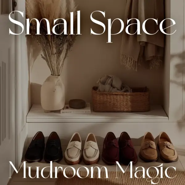 Small Space Mudroom Magic | Printable Checklist for Entryway Organization | How to Create a Mudroom in a Small Space | Digital Download Home Guide