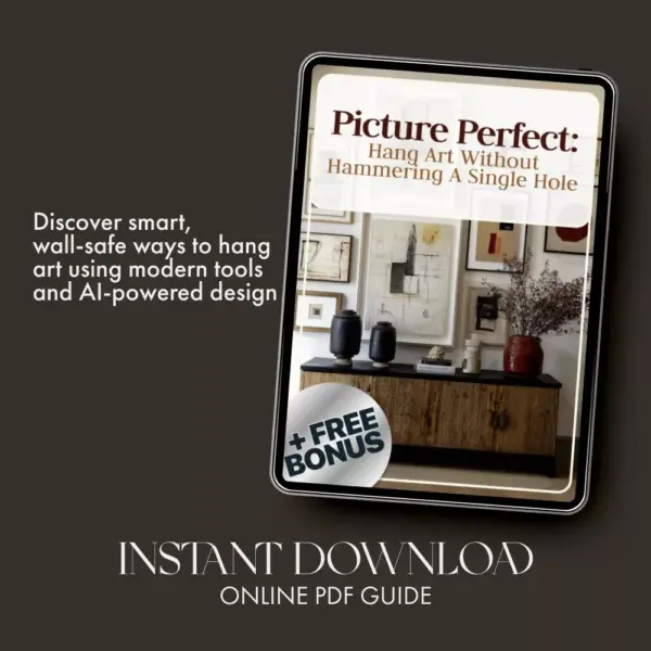 Picture Perfect: Hang Art Without Hammering a Single Hole | How to Hang Pictures Without Making Holes Everywhere | No-Damage Wall Hanging eBook & Guide