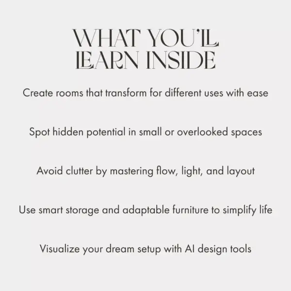 Spaces That Do More | Multifunctional Space Design Guide for Modern Homes, Apartments & Small Spaces | Digital Download eBook on Flexible Interiors, AI Tools & Smart Layouts