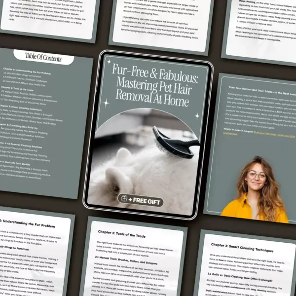Fur-Free & Fabulous: Mastering Pet Hair Removal at Home | Ultimate Guide on How to Remove Pet Hair from Furniture | Digital Download eBook for Pet Owners