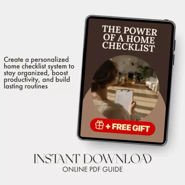 113439-dbc005.webp The Power of a Home Checklist | Digital Productivity Guide for Home Organization, Cleaning, and Routine Planning | Printable & Downloadable eBook for Busy Homeowners