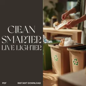 Clean Smarter Live Lighter | Eco-Friendly Cleaning eBook | Tips for Reducing Waste in Cleaning | Sustainable Home Guide | Zero-Waste Cleaning Habits