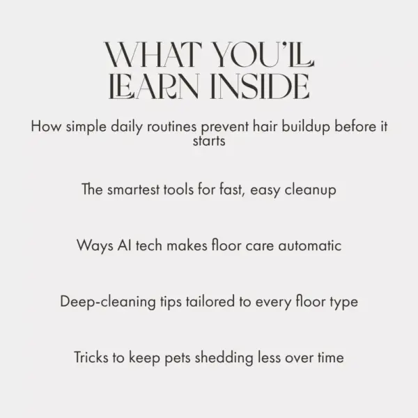 Fur-Free Floors: The Smart Way to Beat Pet Hair | Digital Cleaning Guide for Pet Owners | Best Way to Keep Floors Free from Pet Hair with Smart, AI-Driven Tips and Daily Habits