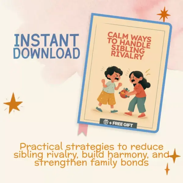 Calm Ways to Handle Sibling Rivalry | Parenting Guide, eBook & Checklist for Positive Family Communication & Conflict Resolution