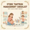 Store Tantrum Management Checklist | Printable Digital Download | Parenting Guide for What to Do When Child Throws Tantrum in Store