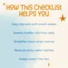 Toddler Snack Success Checklist | Printable Guide for Parents | Best Snacks for Toddlers at Daycare | Healthy Toddler Snack Planner | Instant Digital Download