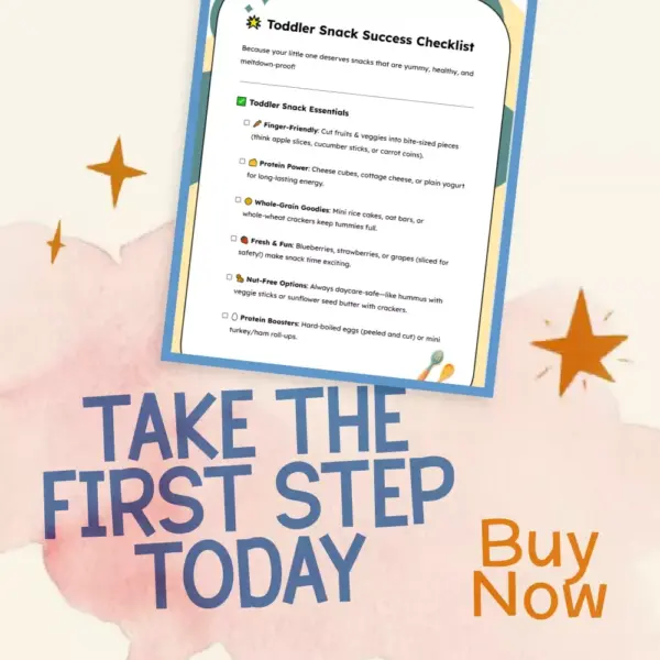 Toddler Snack Success Checklist | Printable Guide for Parents | Best Snacks for Toddlers at Daycare | Healthy Toddler Snack Planner | Instant Digital Download