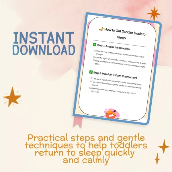 How to Get Toddler Back to Sleep – Quick & Gentle Nighttime Solutions | Printable Checklist for Parents