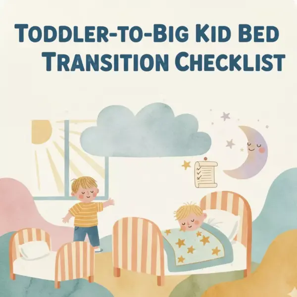 Toddler-to-Big Kid Bed Transition Checklist | Printable Guide with Tips for Transitioning Toddler to Big Kid Bed